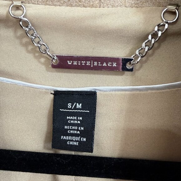 White House Black Market Camel Wrap Vest Coat Belt S/M - Picture 8 of 8